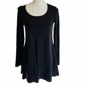 LAUREN VIDAL Dress Charcoal Crashed Velvet Look
